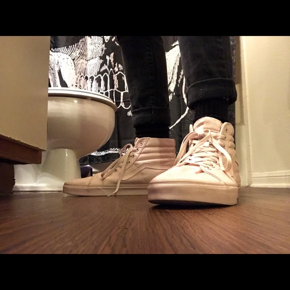 Peach blush Sk8 hi vans size 12 - Picture 2 of 4
